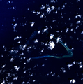 NASA NLT Landsat 7 true-color photo of Kingman Reef.