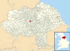 Kirklington cum Upsland Великобритания локатор на енории map.svg