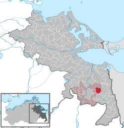 科布伦茨在前波美拉尼亚-格赖夫斯瓦尔德县的位置