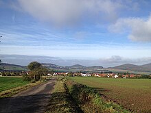 Blick von der Kohlenstraße über Ehlen nach Burghasungen