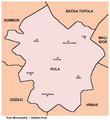 Localités de la municipalité de Kula