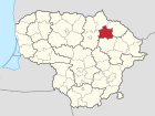 Lagekarte von Kupiškio rajono savivaldybė