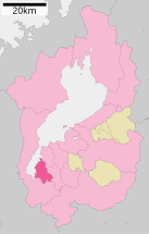 Kusatsu v prefektuře Shiga Ja.svg