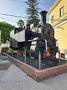 The steam locomotive and narrow gauge (950 mm), R.370.012 (series R.370), monumented at Catania Centrale railway station.