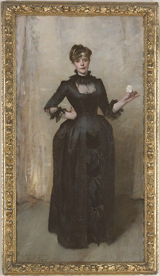 <i>Lady with the Rose</i> (Charlotte Louise Burckhardt) Painting by John Singer Sargent