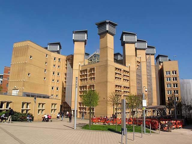 The Frederick Lanchester Building, the university library (also known as the "Lanchester Library")