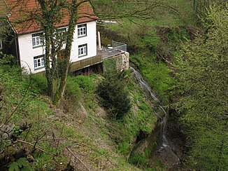 The Langenfeld waterfall is 15 m high, the highest natural waterfall in Lower Saxony