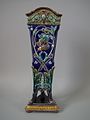 Coloured lead glazes majolica Gustafsberg vase circa 1880