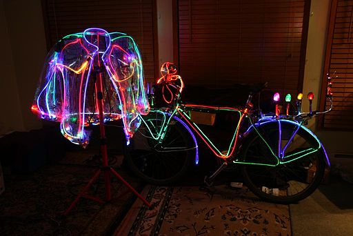 Lighted bicycle jacket