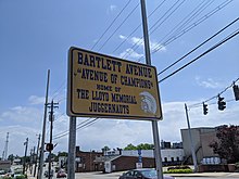 Lloyd Memorial High School "Avenue of Champions" sign on Barlett Avenue. Lloyd Memorial High School "Barlett Avenue" Sign.jpg