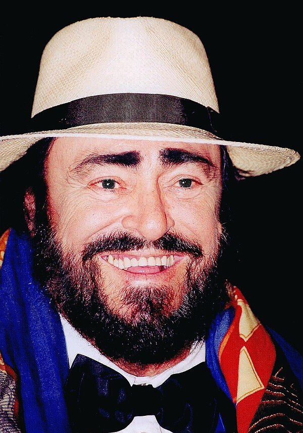 Photo Luciano Pavarotti via Wikidata