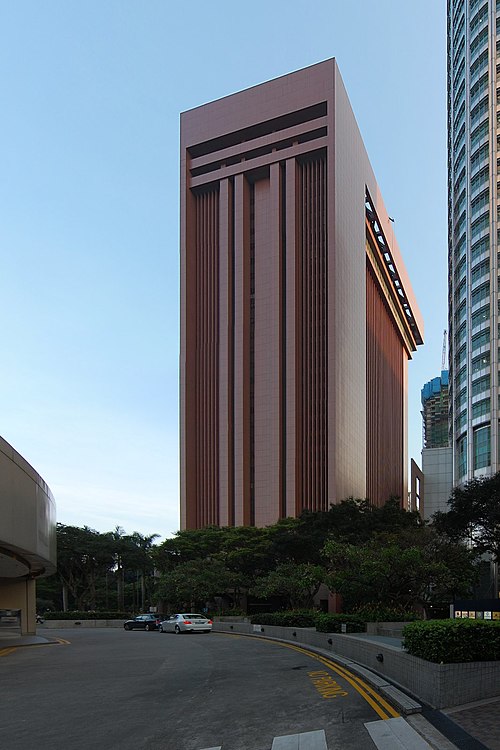 MAS Building on Shenton Way, headquarters of the Monetary Authority of Singapore.