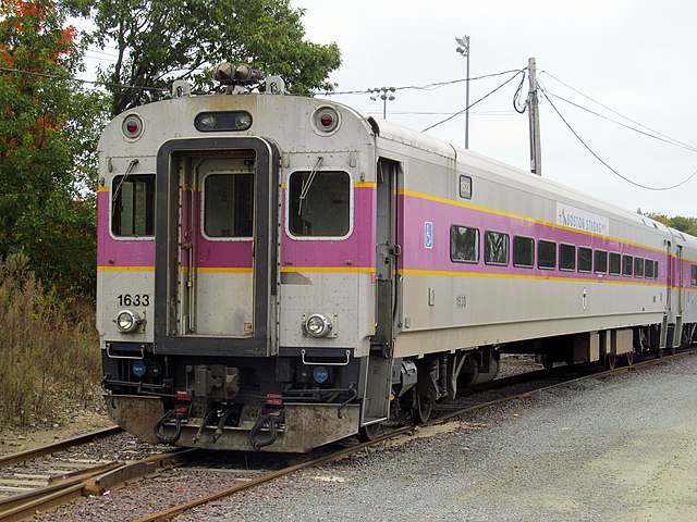 Type H Tightlock couplers on an MBTA cab car with separate air brake and head end power connections