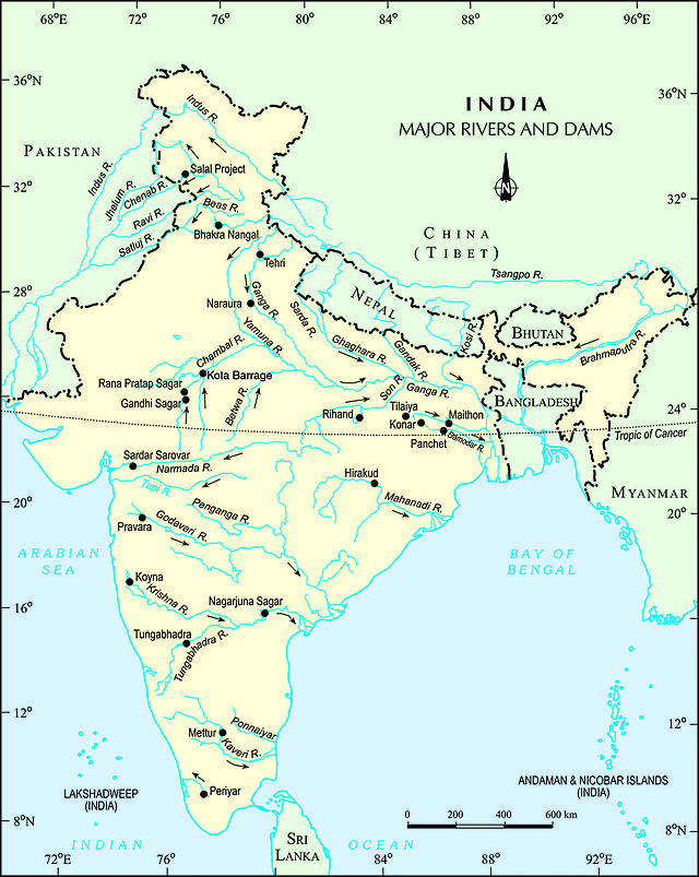 the main rivers of india