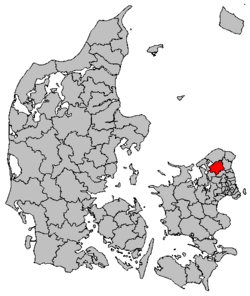 Locatie van gemeente Hillerød