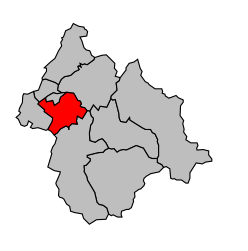 Cantonul Albertville-Sud - Harta