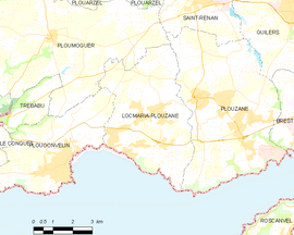 Mapa obce Locmaria-Plouzané