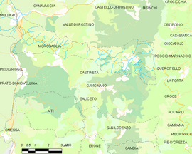 Mapa obce Castineta