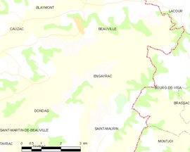 Mapa obce Engayrac