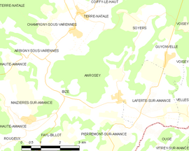 Mapa obce Anrosey