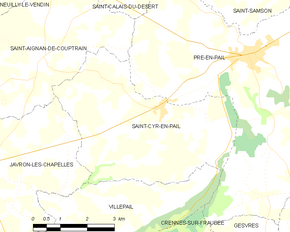Poziția localității Saint-Cyr-en-Pail