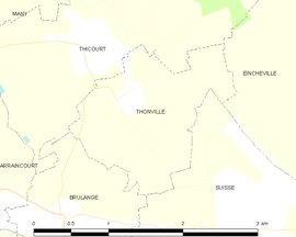 Mapa obce Thonville