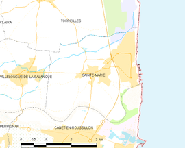 Mapa obce Sainte-Marie