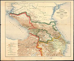 Map of countries in the Caucasus including Borchaly sultanate in 1801