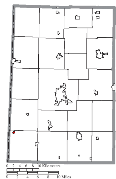 File:Map of Darke County Ohio Highlighting Hollansburg Village.png