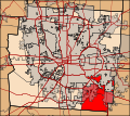 Thumbnail for File:Map of Franklin County, Ohio highlighting Madison Township.svg