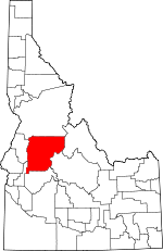 Map of Idaho highlighting Valley County.svg