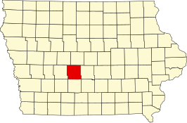 Locatie van Dallas County in Iowa