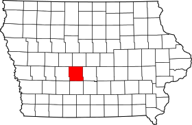 Map of Iowa highlighting Dallas County.svg