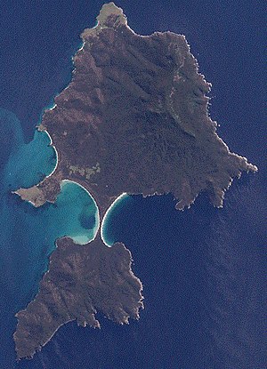 Satelitní snímek NASA z ostrova Maria