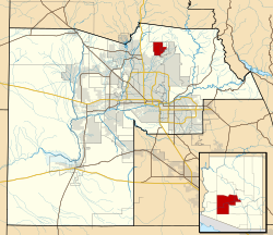 Maricopa County Incorporated and Planning areas Cave Creek highlighted.svg