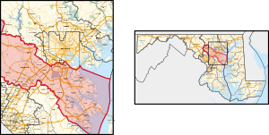 Maryland's 3rd congressional district in Baltimore (since 2023).svg