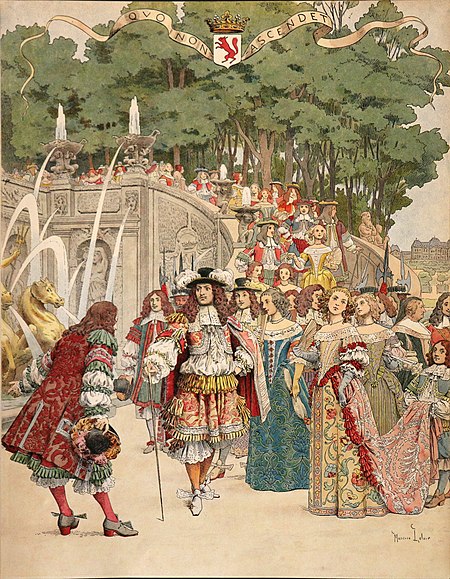 Maurice Leloir - Le Roy Soleil - Fouquet recevant le roi à Vaux.jpg