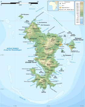 kort: Geografi af Mayotte
