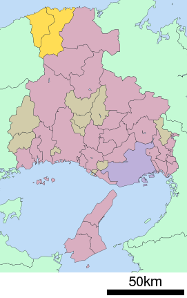 Lokasi Distrik Mikata di Prefektur Hyōgo