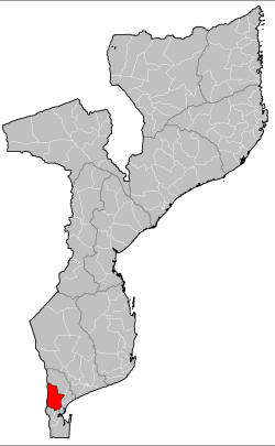 Localização do distrito de Moamba em Moçambique