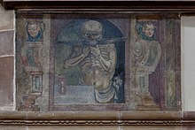 Fresque (XVIIe) "Allégorie de la mort" (La Mort à l'arbalète)