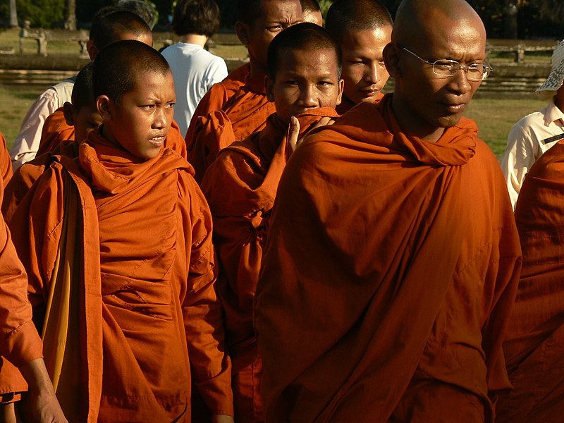 File:Monks at Angkor.jpg