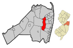 Monmouth County New Jersey Incorporated and Unincorporated areas Tinton Falls Highlighted.svg
