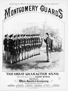 "Montgomery Guards" sheet music, 1878 Montgomery Guards Sheet Music Cover 1878.jpg