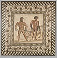 Mosaic floor with combat between Dares and Entellus (71.AH.106)