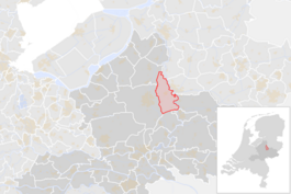 Locatie van de gemeente Voorst (gemeentegrenzen CBS 2016)