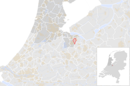 Locatie van de gemeente Laren (gemeentegrenzen CBS 2016)