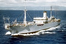 USNS Neptune (ARC-2), first cable repair ship formally assigned to Project Caesar. Neptune arc2 DN-ST-90-11493.jpg