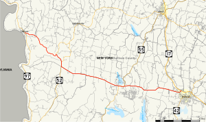 Map of New York State Route 17B