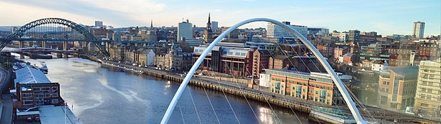 Image: Newcastle upon Tyne bridges and skyline panorama